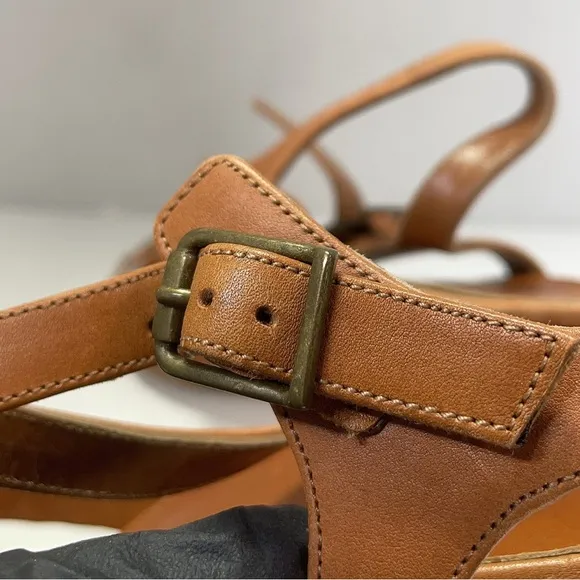 Manolo Blahnik Brown Leather Sandals with Studded Straps