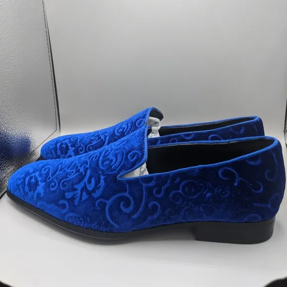 Man's Loafers Stacy Adams Saunders Velour Slip-On SZ 10