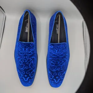 Man's Loafers Stacy Adams Saunders Velour Slip-On SZ 10
