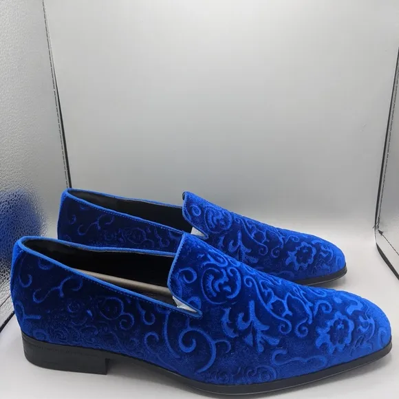 Man's Loafers Stacy Adams Saunders Velour Slip-On SZ 10