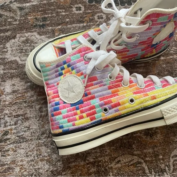 Mara Hoffman x Converse Chuck 70 Radial Hi Multicolor High-Top Sneakers Size 6