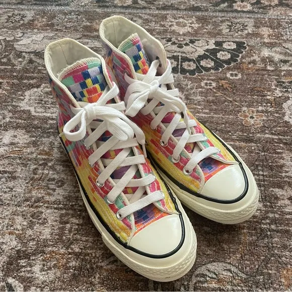 Mara Hoffman x Converse Chuck 70 Radial Hi Multicolor High-Top Sneakers Size 6