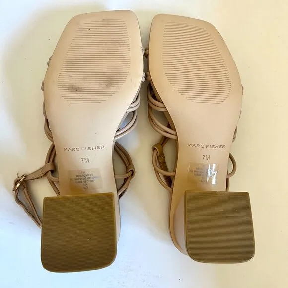Marc Fisher Magnify Heel Open Toe Sandal Size 7