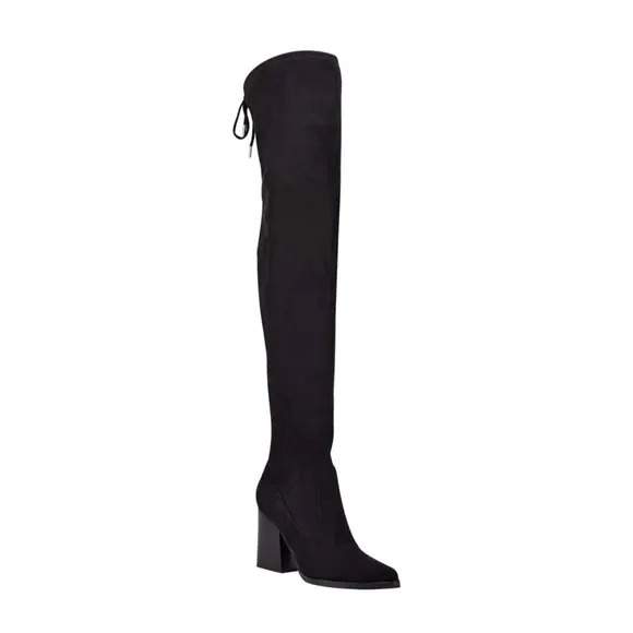 Marc Fisher Okun Thigh High Boots in Black, Size 5 New in Box EXCELLENT!