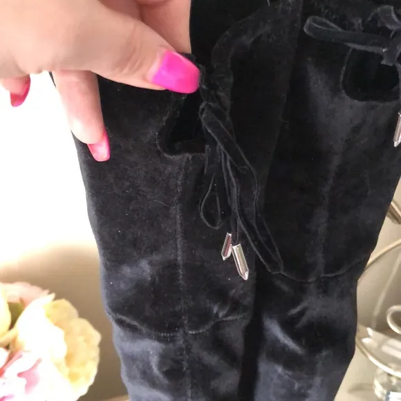 MARC FISHER Over the Knee Velvet Boots