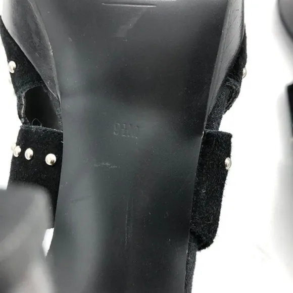 Marc Fisher Teron Slingback Heels 9.5 M Black Suede