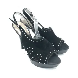Marc Fisher Teron Slingback Heels 9.5 M Black Suede