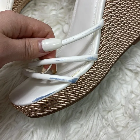 MARC FISHER White Espadrille sandals strappy design