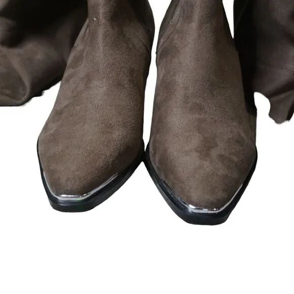 Marc Fisher Yakima Brown Suede Over the Knee Boots, Size 7