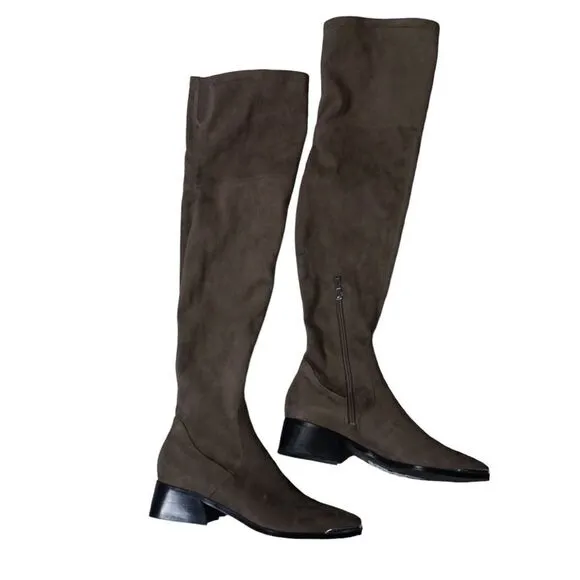Marc Fisher Yakima Brown Suede Over the Knee Boots, Size 7