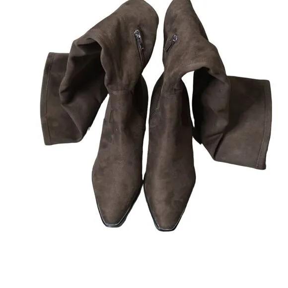 Marc Fisher Yakima Brown Suede Over the Knee Boots, Size 7