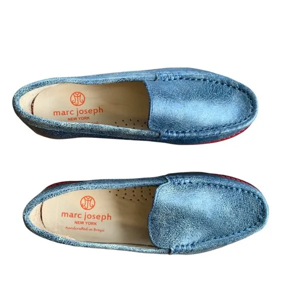 Marc Joseph East Village Kids Navy Grainy Loafers 13
