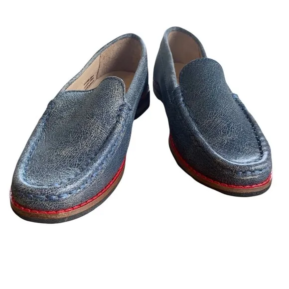 Marc Joseph East Village Kids Navy Grainy Loafers 13