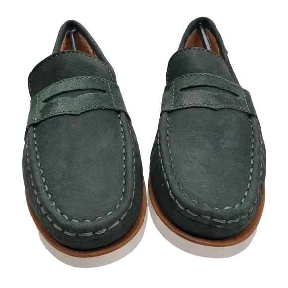 Marc Joseph | NIB Dumbo Emerald Green Preppy Classic Leather Loafers Boy's 3