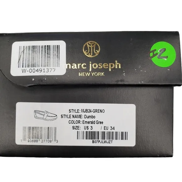 Marc Joseph | NIB Dumbo Emerald Green Preppy Classic Leather Loafers Boy's 3
