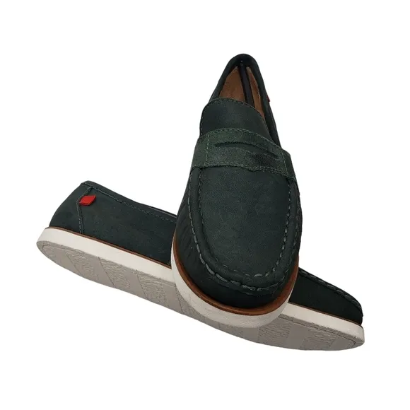 Marc Joseph | NIB Dumbo Emerald Green Preppy Classic Leather Loafers Boy's 3
