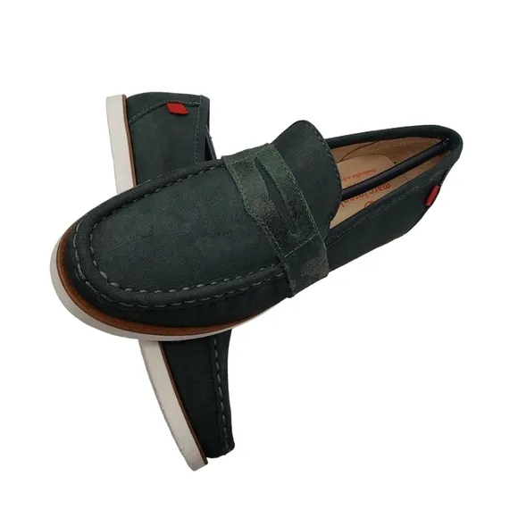 Marc Joseph | NIB Dumbo Emerald Green Preppy Classic Leather Loafers Boy's 3