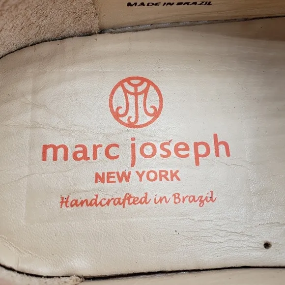 Marc Joseph | NIB Holland Blush Nobuck Silver Star Leather Chic Loafers Girl 5.5