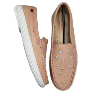 Marc Joseph | NIB Holland Blush Nobuck Silver Star Leather Chic Loafers Girl 5.5