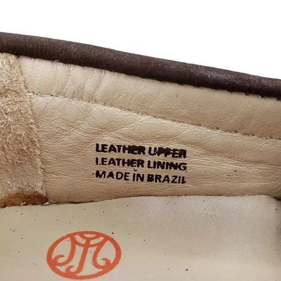 Marc Joseph | NIB Holland Brown Nobuck Gold Star Leather Chic Loafers Girl's 12