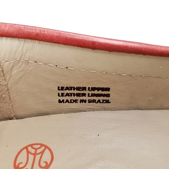 Marc Joseph | NIB Holland Coral Napa Silver Star Leather Chic Loafers Girl's 3.5