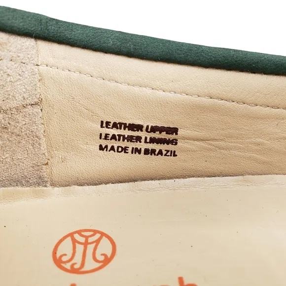 Marc Joseph | NIB Holland Forest Green Gold Star Leather Loafers Girl's 5.5