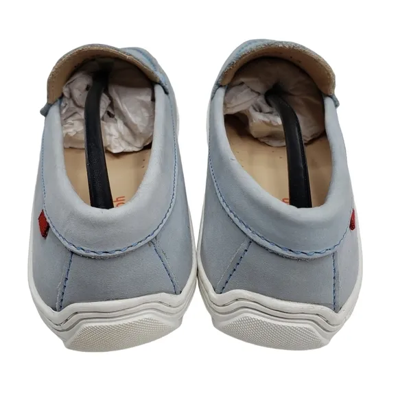 Marc Joseph | NIB Holland Light Grey Nobuck Silver Star Leather Loafers Girl 1.5