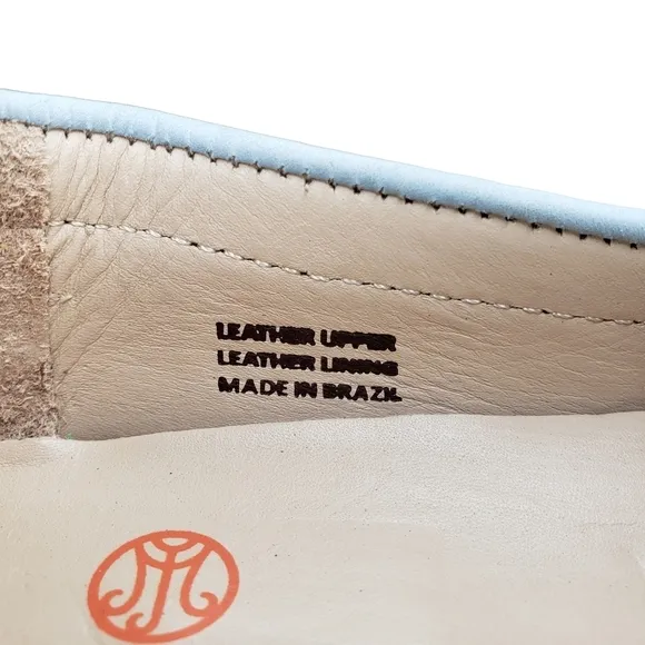 Marc Joseph | NIB Holland Light Grey Nobuck Silver Star Leather Loafers Girl 1.5