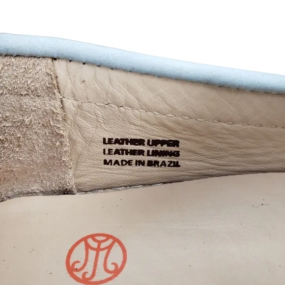 Marc Joseph | NIB Holland Light Grey Nobuck Silver Star Leather Loafers Girl 4.5