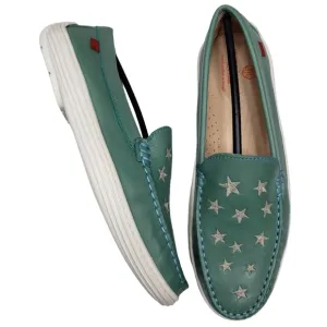 Marc Joseph | NIB Holland Pacific Napa Silver Star Leather Loafers Girl's 5.5