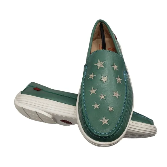 Marc Joseph | NIB Holland Pacific Napa Silver Star Leather Loafers Girl's 5.5