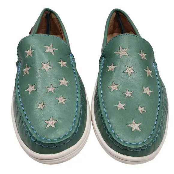 Marc Joseph | NIB Holland Pacific Napa Silver Star Leather Loafers Girl's 5.5
