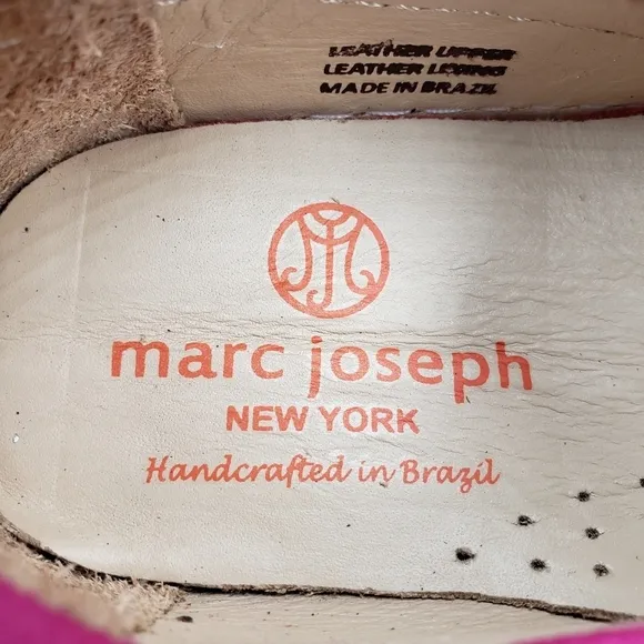 Marc Joseph | NIB Holland Pink Nobuck Silver Star Leather Chic Loafers Girl's 11