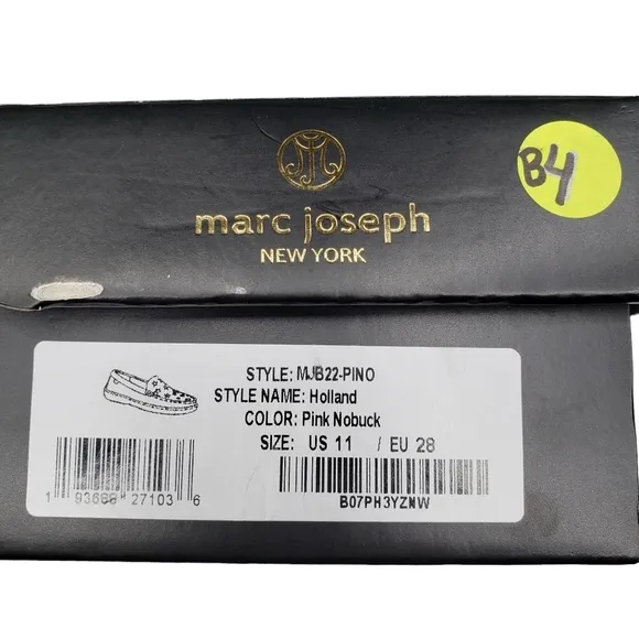 Marc Joseph | NIB Holland Pink Nobuck Silver Star Leather Chic Loafers Girl's 11