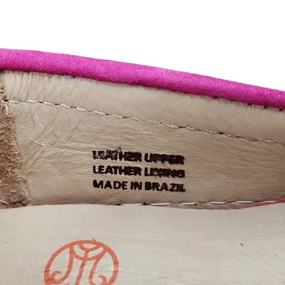 Marc Joseph | NIB Holland Pink Nobuck Silver Star Leather Chic Loafers Girl's 11