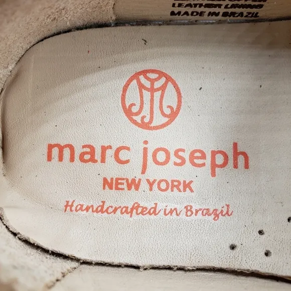 Marc Joseph | NIB Holland Porcelain Nobuck Gold Star Leather Loafers Girl's 11.5