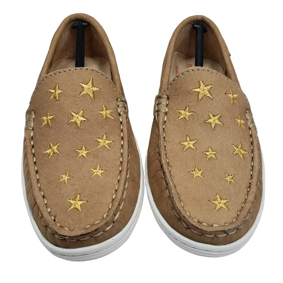 Marc Joseph | NIB Holland Porcelain Nobuck Gold Star Leather Loafers Girl's 11.5