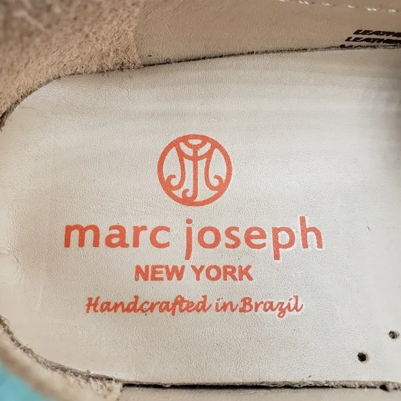 Marc Joseph | NIB Holland Powder Green Grainy Silver Star Leather Loafers 2.5