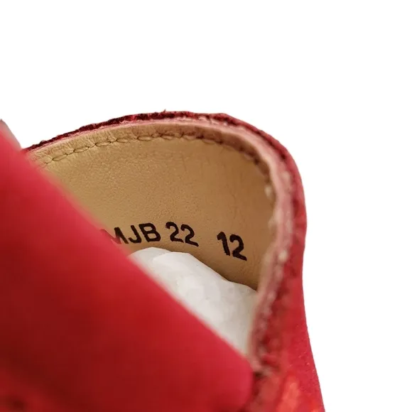 Marc Joseph | NIB Holland Red Nobuck Gold Star Leather Chic Loafers Girl's 12