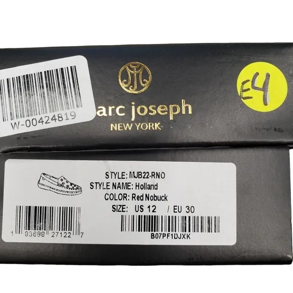 Marc Joseph | NIB Holland Red Nobuck Gold Star Leather Chic Loafers Girl's 12