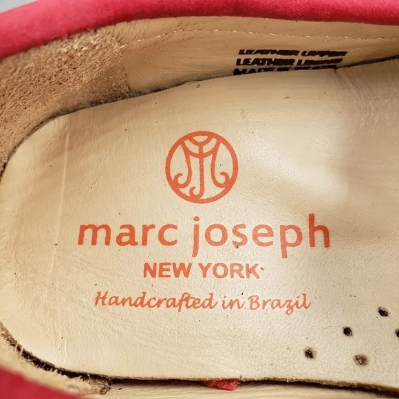 Marc Joseph | NIB Holland Red Nobuck Gold Star Leather Chic Loafers Girl's 12