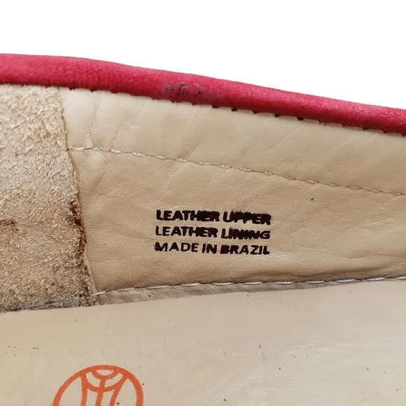 Marc Joseph | NIB Holland Red Nobuck Gold Star Leather Chic Loafers Girl's 5.5