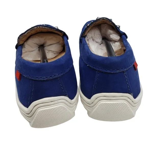 Marc Joseph | NIB Louisville Blue Nobuck Leather Preppy Studded Loafers Girl 11