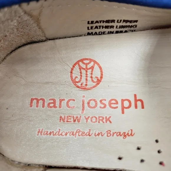 Marc Joseph | NIB Louisville Blue Nobuck Leather Preppy Studded Loafers Girl 11