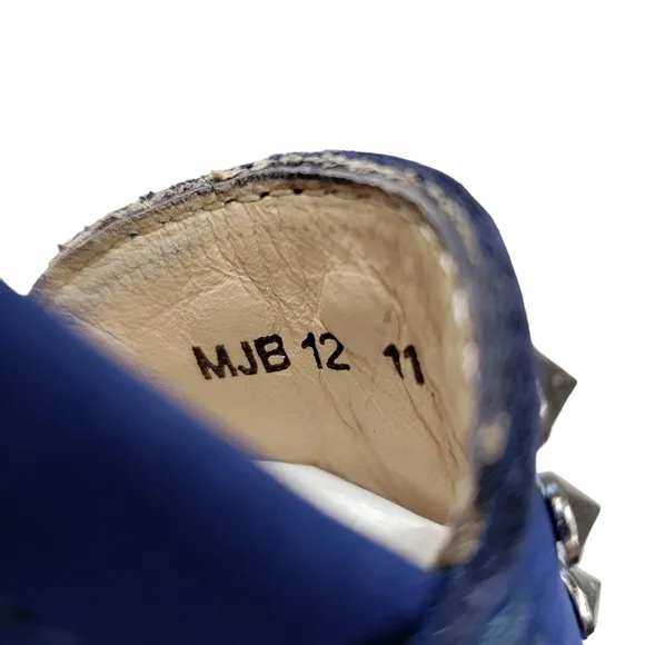 Marc Joseph | NIB Louisville Blue Nobuck Leather Preppy Studded Loafers Girl 11