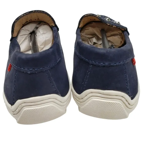 Marc Joseph | NIB Louisville Navy Nobuck Blue Leather Studded Loafers Girl's 1.5