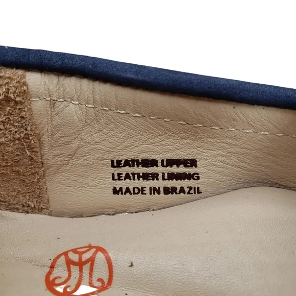 Marc Joseph | NIB Louisville Navy Nobuck Blue Leather Studded Loafers Girl's 1.5