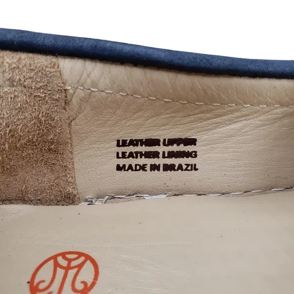 Marc Joseph | NIB Louisville Navy Nobuck Blue Leather Studded Loafers Girl's 4.5