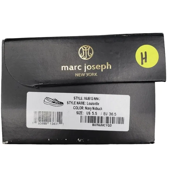 Marc Joseph | NIB Louisville Navy Nobuck Blue Leather Studded Loafers Girl's 5.5