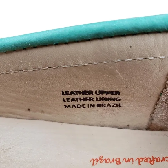 Marc Joseph | NIB Louisville Turquoise Nobuck Leather Studded Loafers Girl's 4.5